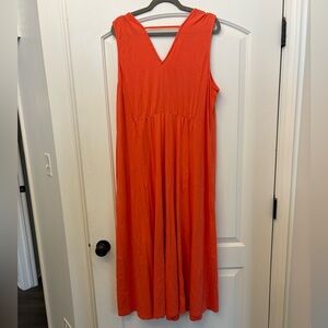 Soft Surroundings Vibrant Orange Maxi Dress